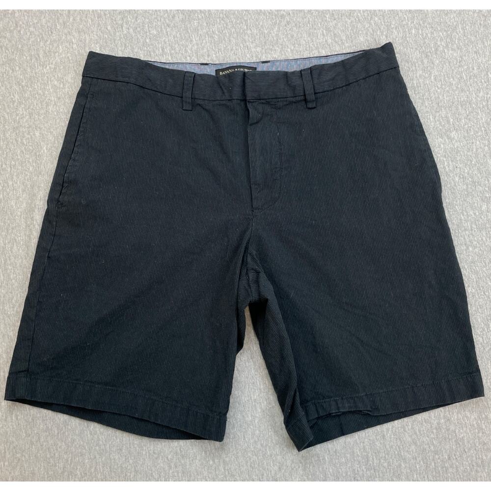 Banana Republic Shorts Mens‎ 32 Navy Blue Cotton Stretch Aiden Club 9" Inseam